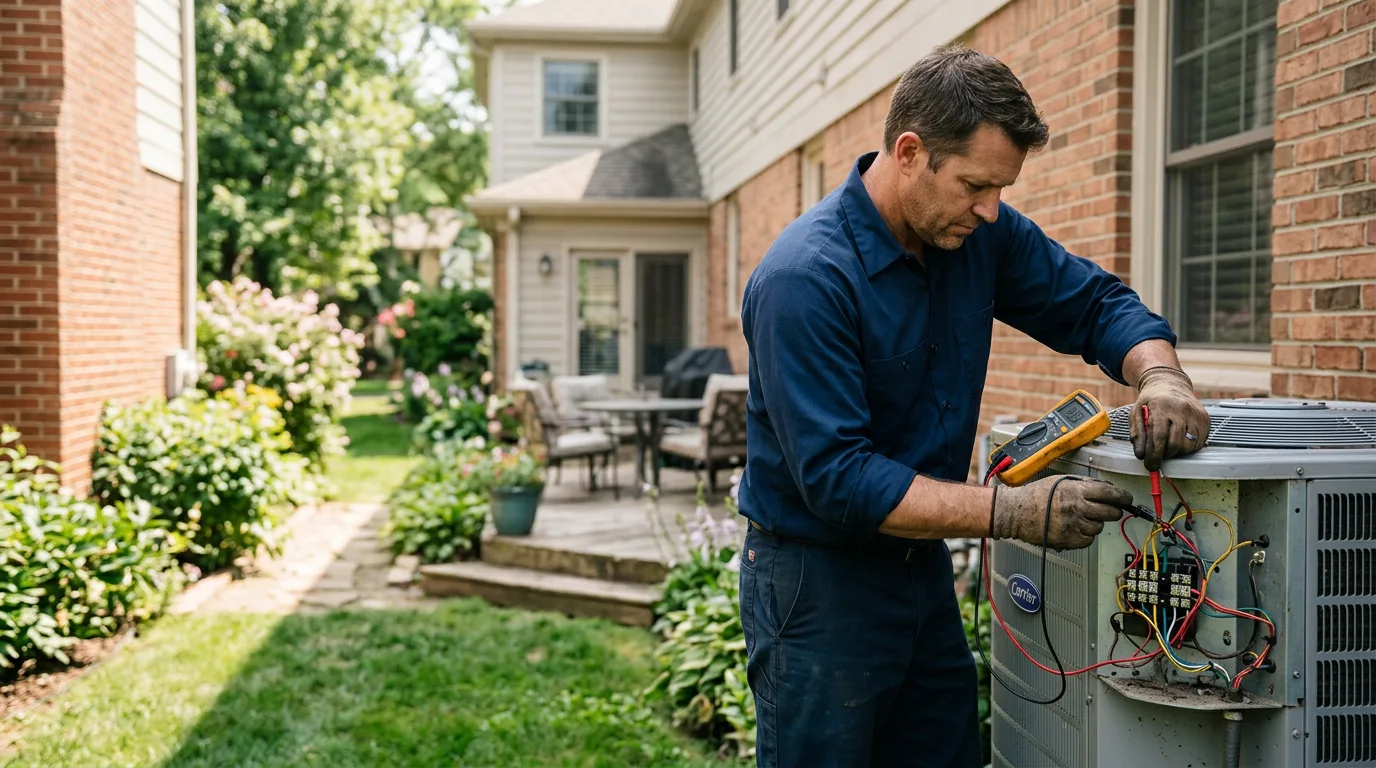 HVAC technician working near Van Wert, OH